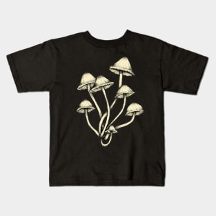 Tall Mushrooms || Mustard Yellow Kids T-Shirt